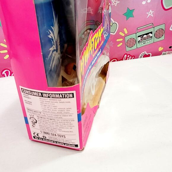 Baywatch Barbie 1994 Lifeguard With Dolphin & Accessories Mattel 13199 NRFB - Picture 7 of 11